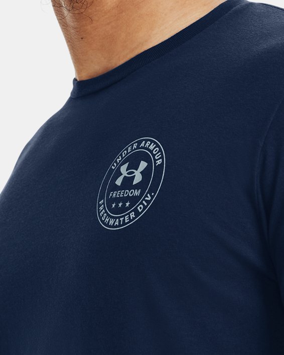 Men's UA Freedom Bass T-Shirt, Blue, pdpMainDesktop image number 3